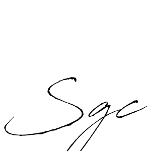 Also You can easily find your signature by using the search form. We will create Sgc name handwritten signature images for you free of cost using Antro_Vectra sign style. Sgc signature style 6 images and pictures png