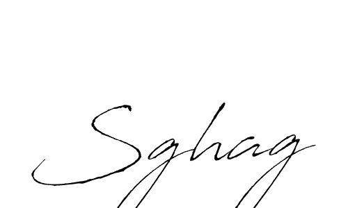 How to make Sghag name signature. Use Antro_Vectra style for creating short signs online. This is the latest handwritten sign. Sghag signature style 6 images and pictures png