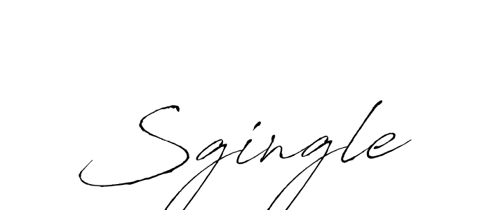 Use a signature maker to create a handwritten signature online. With this signature software, you can design (Antro_Vectra) your own signature for name Sgingle. Sgingle signature style 6 images and pictures png