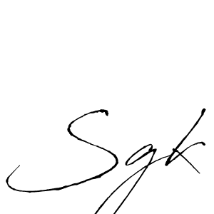 Once you've used our free online signature maker to create your best signature Antro_Vectra style, it's time to enjoy all of the benefits that Sgk name signing documents. Sgk signature style 6 images and pictures png