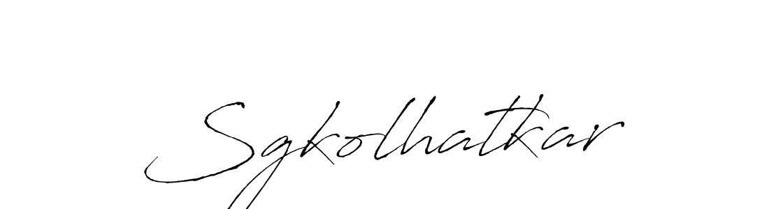 Make a beautiful signature design for name Sgkolhatkar. With this signature (Antro_Vectra) style, you can create a handwritten signature for free. Sgkolhatkar signature style 6 images and pictures png