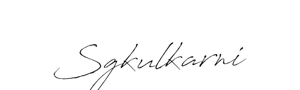 Create a beautiful signature design for name Sgkulkarni. With this signature (Antro_Vectra) fonts, you can make a handwritten signature for free. Sgkulkarni signature style 6 images and pictures png