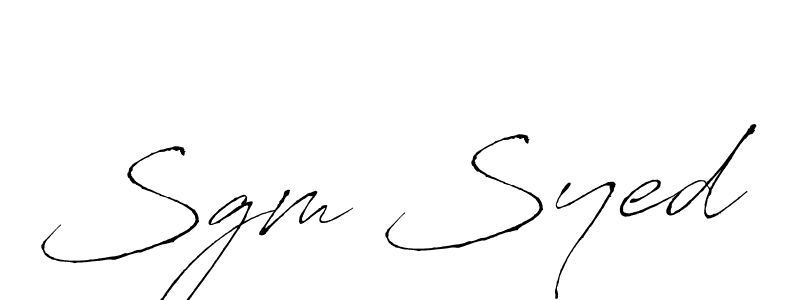 Make a beautiful signature design for name Sgm Syed. With this signature (Antro_Vectra) style, you can create a handwritten signature for free. Sgm Syed signature style 6 images and pictures png