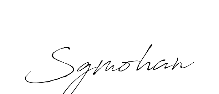 How to make Sgmohan name signature. Use Antro_Vectra style for creating short signs online. This is the latest handwritten sign. Sgmohan signature style 6 images and pictures png