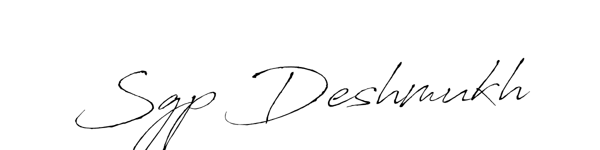 Design your own signature with our free online signature maker. With this signature software, you can create a handwritten (Antro_Vectra) signature for name Sgp Deshmukh. Sgp Deshmukh signature style 6 images and pictures png