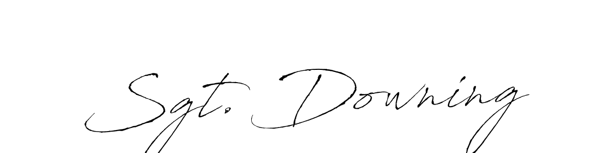 Sgt. Downing stylish signature style. Best Handwritten Sign (Antro_Vectra) for my name. Handwritten Signature Collection Ideas for my name Sgt. Downing. Sgt. Downing signature style 6 images and pictures png