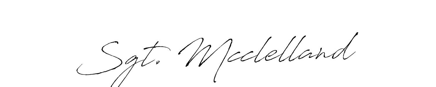 Antro_Vectra is a professional signature style that is perfect for those who want to add a touch of class to their signature. It is also a great choice for those who want to make their signature more unique. Get Sgt. Mcclelland name to fancy signature for free. Sgt. Mcclelland signature style 6 images and pictures png
