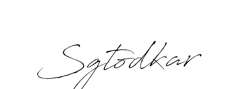 Antro_Vectra is a professional signature style that is perfect for those who want to add a touch of class to their signature. It is also a great choice for those who want to make their signature more unique. Get Sgtodkar name to fancy signature for free. Sgtodkar signature style 6 images and pictures png