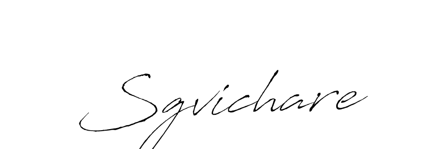How to make Sgvichare name signature. Use Antro_Vectra style for creating short signs online. This is the latest handwritten sign. Sgvichare signature style 6 images and pictures png