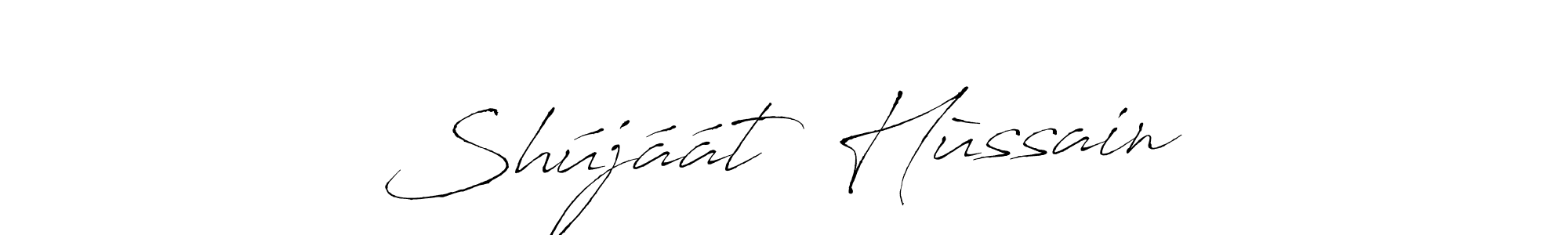 How to make Shújáát  Hùssain name signature. Use Antro_Vectra style for creating short signs online. This is the latest handwritten sign. Shújáát  Hùssain signature style 6 images and pictures png