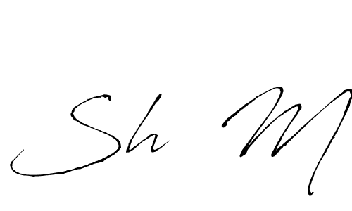 Antro_Vectra is a professional signature style that is perfect for those who want to add a touch of class to their signature. It is also a great choice for those who want to make their signature more unique. Get Sh  M name to fancy signature for free. Sh  M signature style 6 images and pictures png