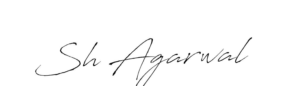 Make a beautiful signature design for name Sh Agarwal. With this signature (Antro_Vectra) style, you can create a handwritten signature for free. Sh Agarwal signature style 6 images and pictures png