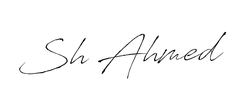 This is the best signature style for the Sh Ahmed name. Also you like these signature font (Antro_Vectra). Mix name signature. Sh Ahmed signature style 6 images and pictures png