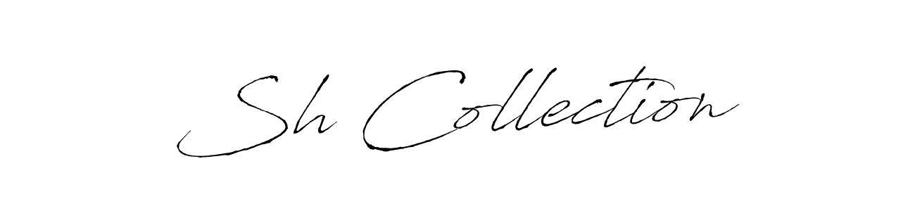 How to make Sh Collection signature? Antro_Vectra is a professional autograph style. Create handwritten signature for Sh Collection name. Sh Collection signature style 6 images and pictures png