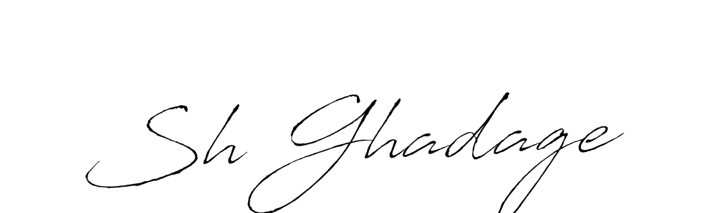 Also You can easily find your signature by using the search form. We will create Sh Ghadage name handwritten signature images for you free of cost using Antro_Vectra sign style. Sh Ghadage signature style 6 images and pictures png