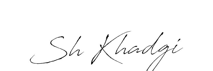 You should practise on your own different ways (Antro_Vectra) to write your name (Sh Khadgi) in signature. don't let someone else do it for you. Sh Khadgi signature style 6 images and pictures png