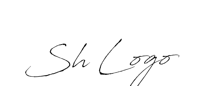 Sh Logo stylish signature style. Best Handwritten Sign (Antro_Vectra) for my name. Handwritten Signature Collection Ideas for my name Sh Logo. Sh Logo signature style 6 images and pictures png