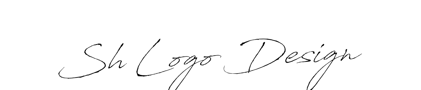 Create a beautiful signature design for name Sh Logo Design. With this signature (Antro_Vectra) fonts, you can make a handwritten signature for free. Sh Logo Design signature style 6 images and pictures png