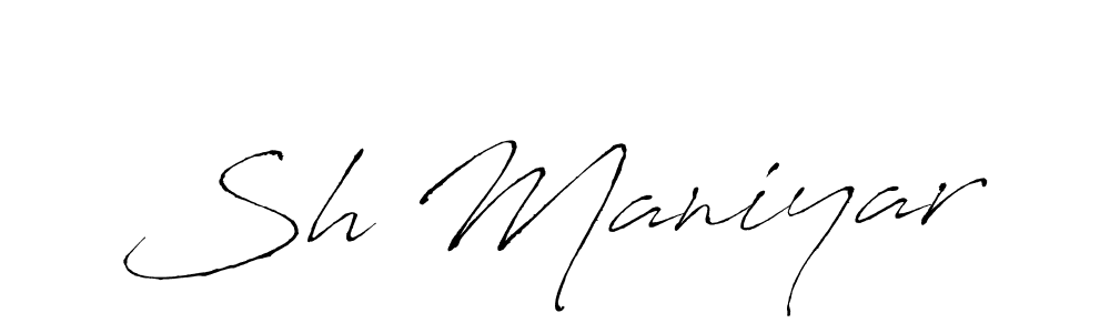 Also You can easily find your signature by using the search form. We will create Sh Maniyar name handwritten signature images for you free of cost using Antro_Vectra sign style. Sh Maniyar signature style 6 images and pictures png