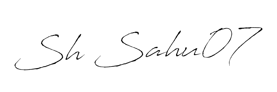 This is the best signature style for the Sh Sahu07 name. Also you like these signature font (Antro_Vectra). Mix name signature. Sh Sahu07 signature style 6 images and pictures png