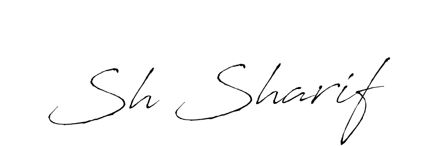 How to make Sh Sharif name signature. Use Antro_Vectra style for creating short signs online. This is the latest handwritten sign. Sh Sharif signature style 6 images and pictures png