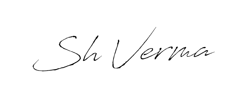 How to make Sh Verma name signature. Use Antro_Vectra style for creating short signs online. This is the latest handwritten sign. Sh Verma signature style 6 images and pictures png