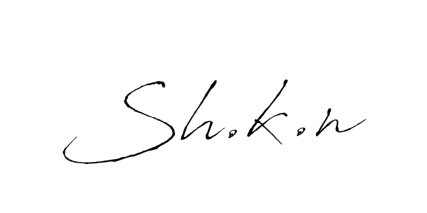 How to Draw Sh.k.n signature style? Antro_Vectra is a latest design signature styles for name Sh.k.n. Sh.k.n signature style 6 images and pictures png