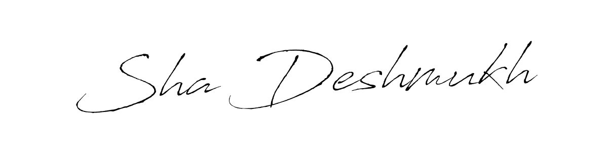 How to make Sha Deshmukh signature? Antro_Vectra is a professional autograph style. Create handwritten signature for Sha Deshmukh name. Sha Deshmukh signature style 6 images and pictures png