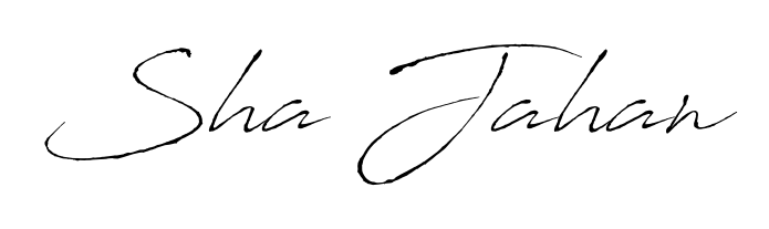 Stand out with a creative autograph for Sha Jahan. The Antro_Vectra styling blends modern aesthetics with classic signature flourishes. Sha Jahan signature style 6 images and pictures png