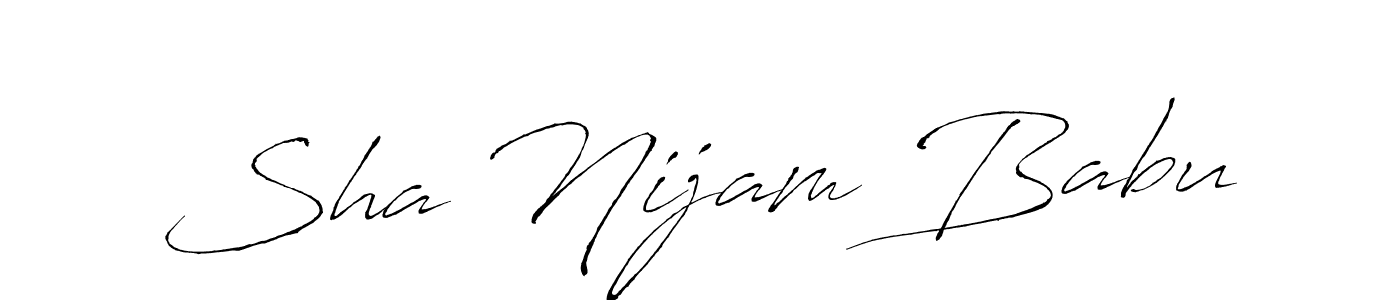 This is the best signature style for the Sha Nijam Babu name. Also you like these signature font (Antro_Vectra). Mix name signature. Sha Nijam Babu signature style 6 images and pictures png