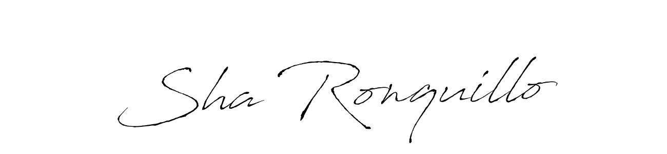 Antro_Vectra is a professional signature style that is perfect for those who want to add a touch of class to their signature. It is also a great choice for those who want to make their signature more unique. Get Sha Ronquillo name to fancy signature for free. Sha Ronquillo signature style 6 images and pictures png