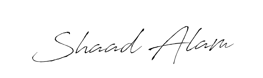Make a beautiful signature design for name Shaad Alam. With this signature (Antro_Vectra) style, you can create a handwritten signature for free. Shaad Alam signature style 6 images and pictures png