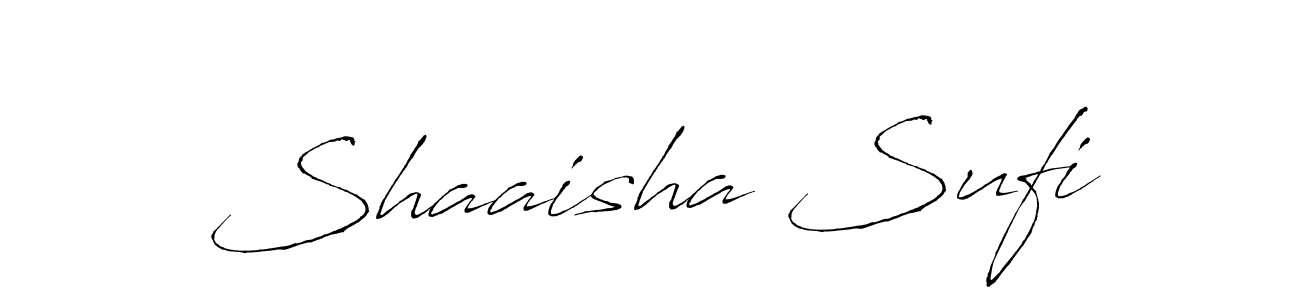 How to make Shaaisha Sufi name signature. Use Antro_Vectra style for creating short signs online. This is the latest handwritten sign. Shaaisha Sufi signature style 6 images and pictures png