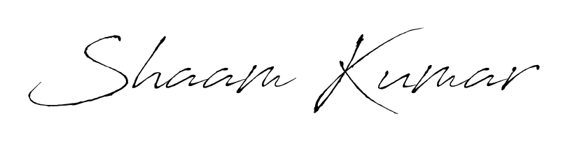 Discover how Shaam Kumar looks in an executive cursive font (Antro_Vectra). Perfect for legal documents, invoices, and certificates. Shaam Kumar signature style 6 images and pictures png