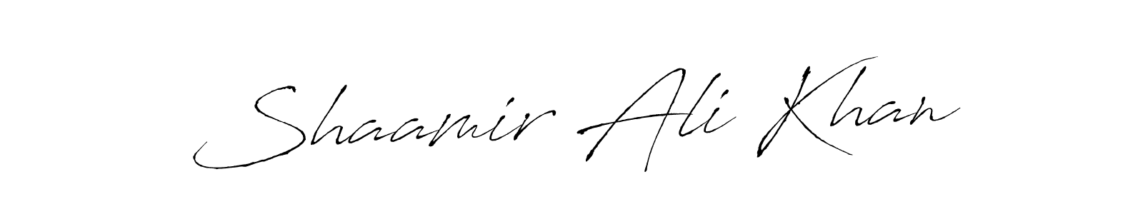 How to make Shaamir Ali Khan signature? Antro_Vectra is a professional autograph style. Create handwritten signature for Shaamir Ali Khan name. Shaamir Ali Khan signature style 6 images and pictures png