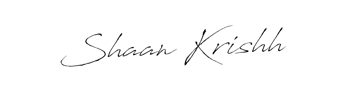 How to make Shaan Krishh name signature. Use Antro_Vectra style for creating short signs online. This is the latest handwritten sign. Shaan Krishh signature style 6 images and pictures png