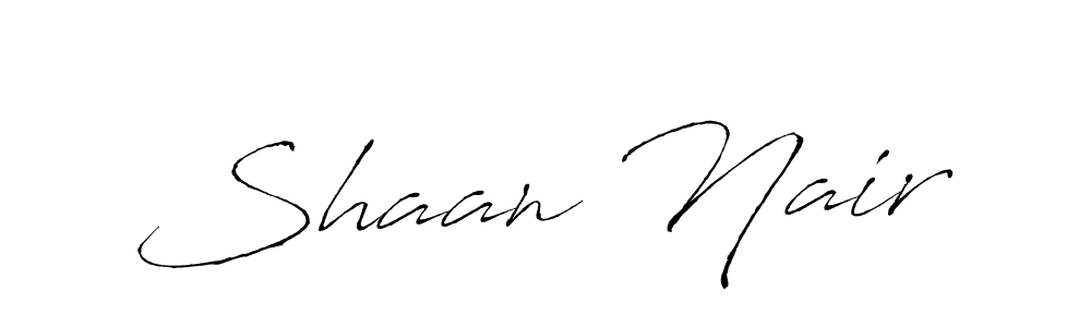 Create a beautiful signature design for name Shaan Nair. With this signature (Antro_Vectra) fonts, you can make a handwritten signature for free. Shaan Nair signature style 6 images and pictures png