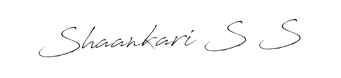 Shaankari S S stylish signature style. Best Handwritten Sign (Antro_Vectra) for my name. Handwritten Signature Collection Ideas for my name Shaankari S S. Shaankari S S signature style 6 images and pictures png