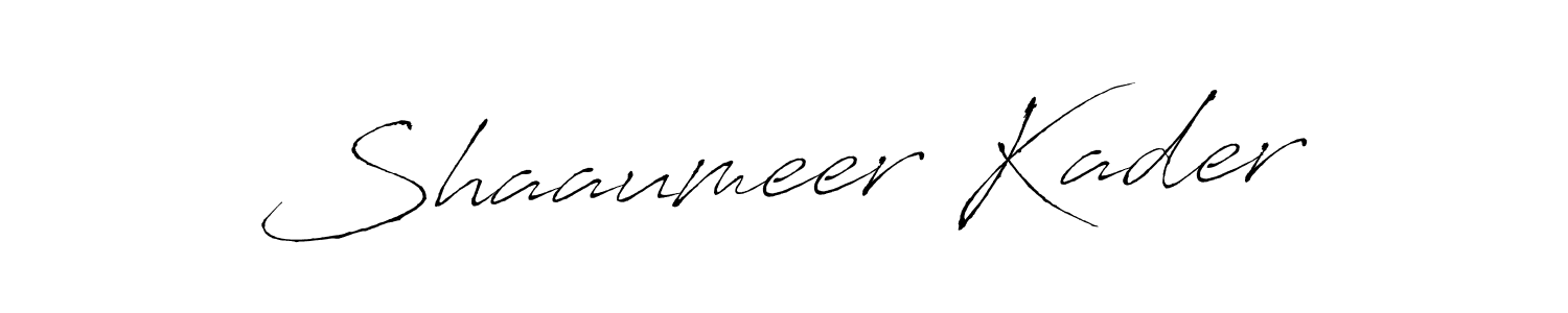 How to make Shaaumeer Kader name signature. Use Antro_Vectra style for creating short signs online. This is the latest handwritten sign. Shaaumeer Kader signature style 6 images and pictures png