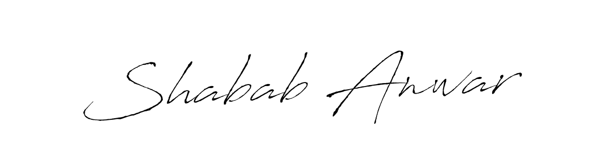 Make a beautiful signature design for name Shabab Anwar. With this signature (Antro_Vectra) style, you can create a handwritten signature for free. Shabab Anwar signature style 6 images and pictures png