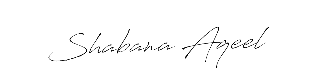 Antro_Vectra is a professional signature style that is perfect for those who want to add a touch of class to their signature. It is also a great choice for those who want to make their signature more unique. Get Shabana Aqeel name to fancy signature for free. Shabana Aqeel signature style 6 images and pictures png