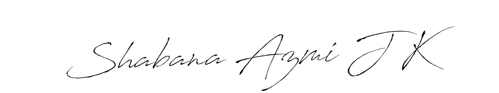 Design your own signature with our free online signature maker. With this signature software, you can create a handwritten (Antro_Vectra) signature for name Shabana Azmi J K. Shabana Azmi J K signature style 6 images and pictures png