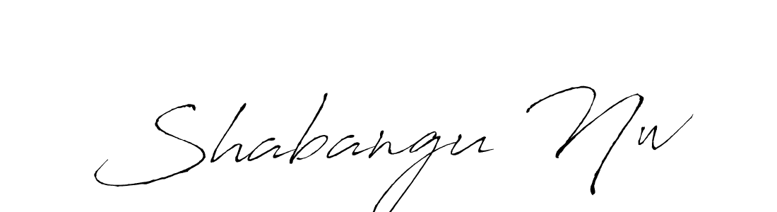 How to make Shabangu Nw name signature. Use Antro_Vectra style for creating short signs online. This is the latest handwritten sign. Shabangu Nw signature style 6 images and pictures png