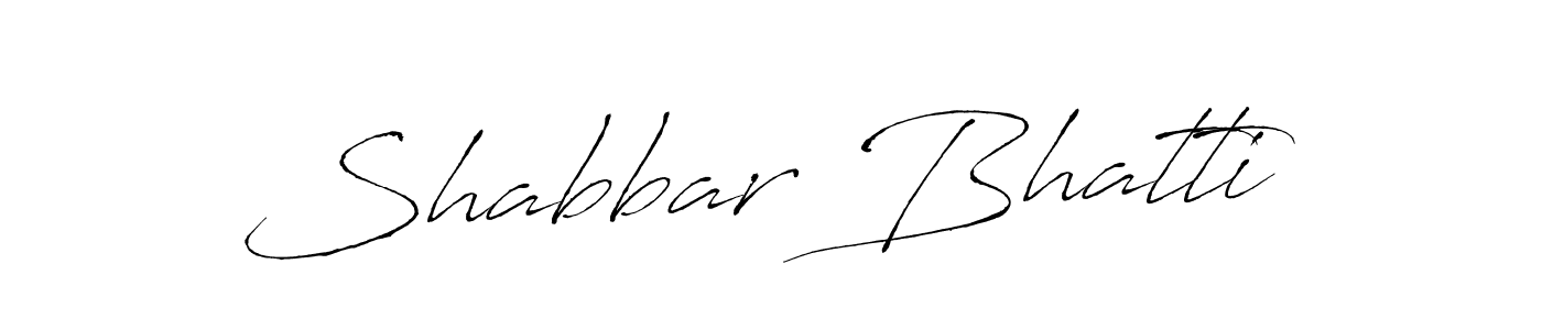 How to make Shabbar Bhatti name signature. Use Antro_Vectra style for creating short signs online. This is the latest handwritten sign. Shabbar Bhatti signature style 6 images and pictures png