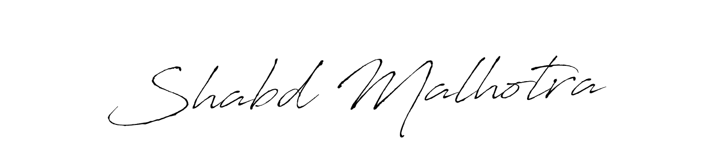 How to make Shabd Malhotra name signature. Use Antro_Vectra style for creating short signs online. This is the latest handwritten sign. Shabd Malhotra signature style 6 images and pictures png