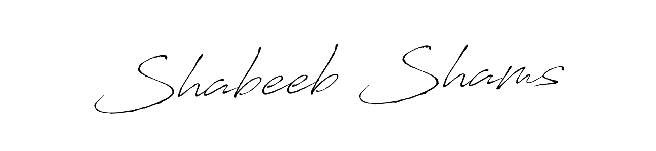 How to make Shabeeb Shams name signature. Use Antro_Vectra style for creating short signs online. This is the latest handwritten sign. Shabeeb Shams signature style 6 images and pictures png