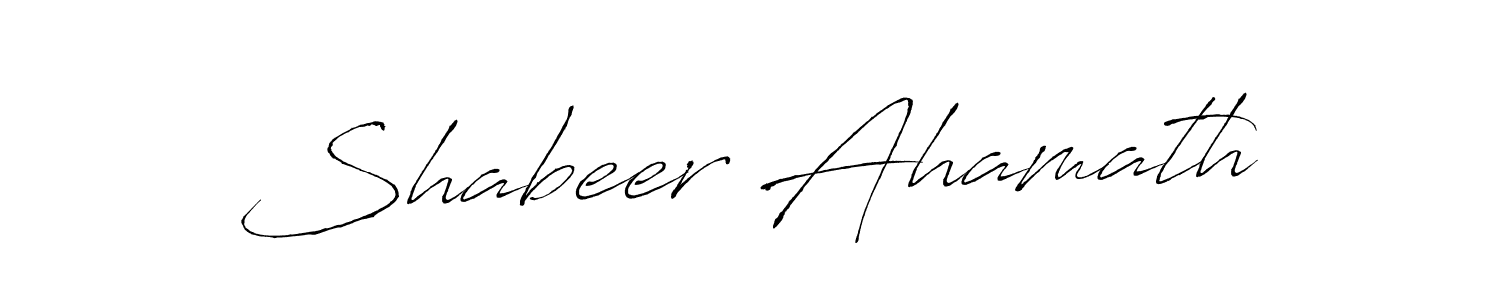 How to make Shabeer Ahamath name signature. Use Antro_Vectra style for creating short signs online. This is the latest handwritten sign. Shabeer Ahamath signature style 6 images and pictures png