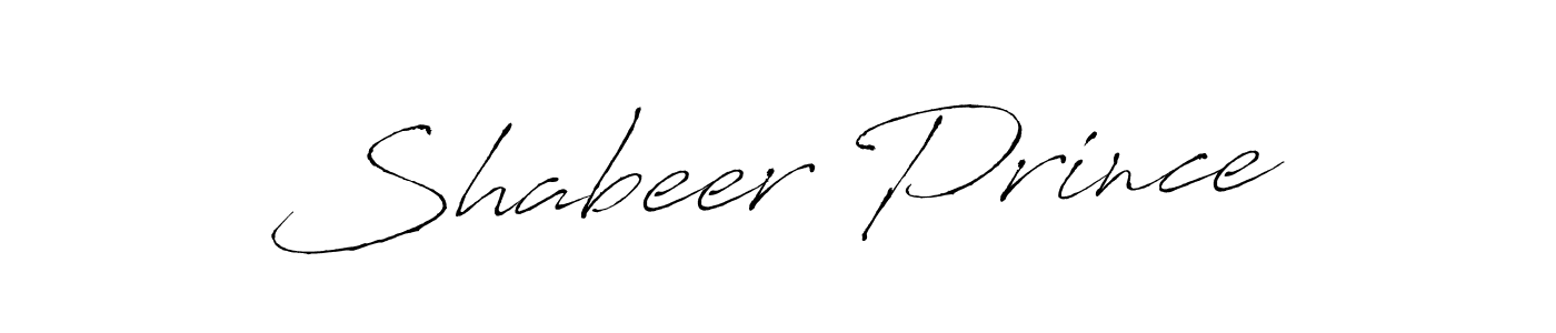 Design your own signature with our free online signature maker. With this signature software, you can create a handwritten (Antro_Vectra) signature for name Shabeer Prince. Shabeer Prince signature style 6 images and pictures png