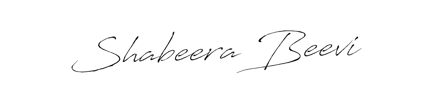 Make a beautiful signature design for name Shabeera Beevi. With this signature (Antro_Vectra) style, you can create a handwritten signature for free. Shabeera Beevi signature style 6 images and pictures png