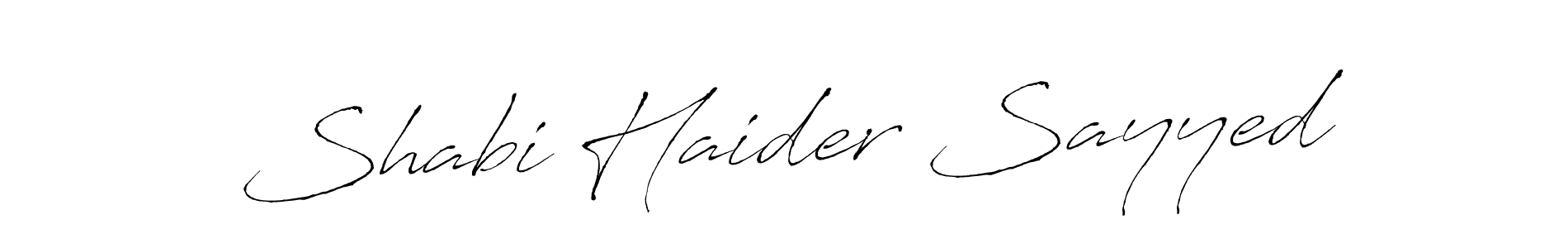Shabi Haider Sayyed stylish signature style. Best Handwritten Sign (Antro_Vectra) for my name. Handwritten Signature Collection Ideas for my name Shabi Haider Sayyed. Shabi Haider Sayyed signature style 6 images and pictures png